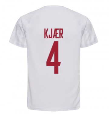 Maillot de foot Danemark Simon Kjaer #4 Extérieur Monde 2022 Manches Courte